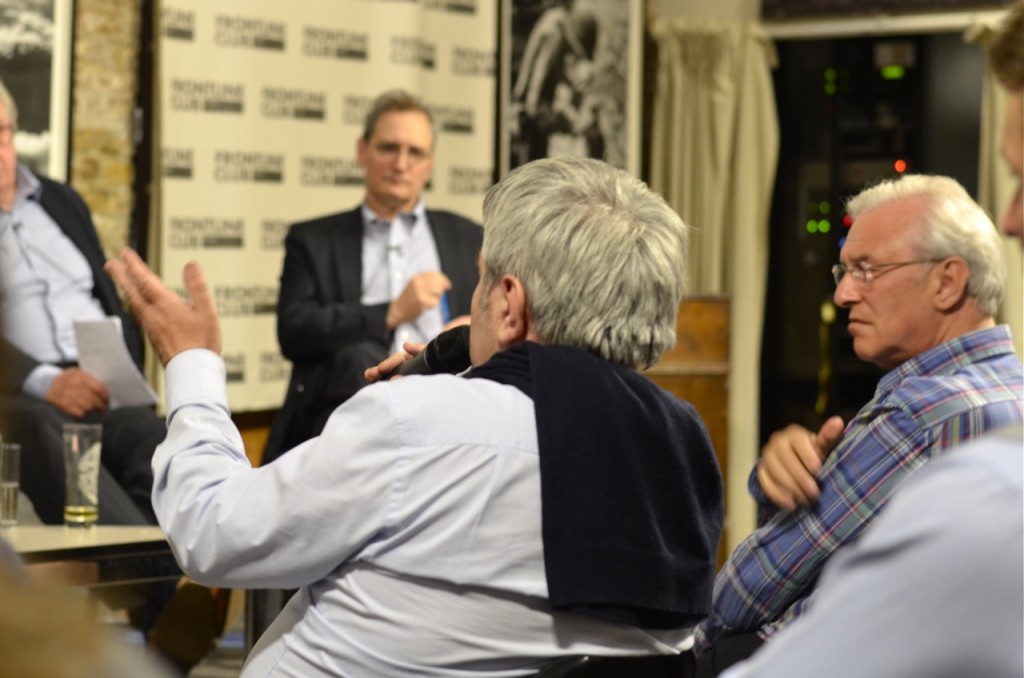 A member of the audience contributing to the debate