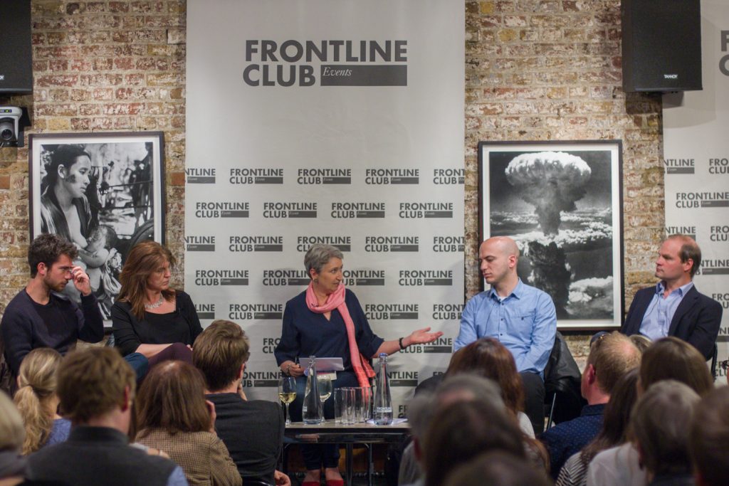 L-R: Patrick Kingsley, Heaven Crawley, Lindsey Hilsum, Hassan Akkad, John Dalhuisen