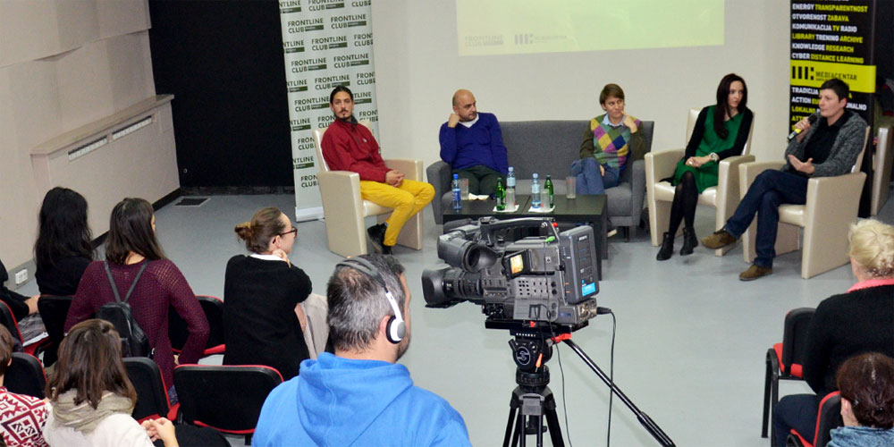 The crowd at a Frontline Club Sarajevo event.